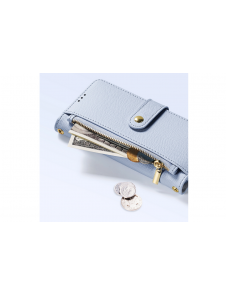 Dux Ducis Lawa Läderfodral till Samsung Galaxy S25 med avtagbar magnetisk plånbok - Blå