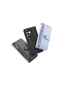 Dux Ducis Lawa Läderfodral till Samsung Galaxy S25 med avtagbar magnetisk plånbok - Blå