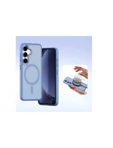 Dux Ducis Lawa Läderfodral för Samsung Galaxy S25+ med avtagbar magnetisk plånbok - Blå