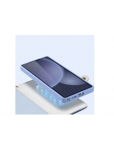 Dux Ducis Lawa Läderfodral till Samsung Galaxy S25 Ultra med avtagbar magnetisk plånbok - Blå