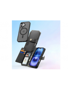 Dux Ducis Lawa Läderfodral till iPhone 16 - Svart