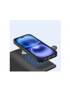 Dux Ducis Lawa Läderfodral till iPhone 16 - Svart