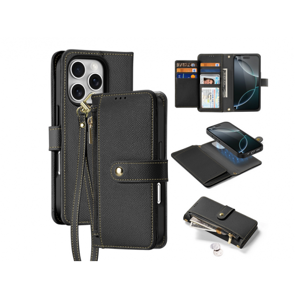 Dux Ducis Lawa Läderfodral till iPhone 16 Pro Max - Svart
