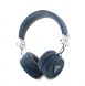 Guess PU Grained Triangle Logo ENC Wireless Headphone Blue