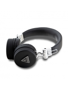 Guess PU Grained Triangle Logo ENC Wireless Headphone Black