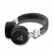 Guess PU Grained Triangle Logo ENC Wireless Headphone Black
