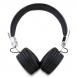 Guess PU Grained Triangle Logo ENC Wireless Headphone Black