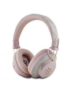 Guess PU 4G metalllogotyp ENC trådlös hörlur Rosa