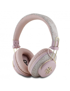 Guess PU 4G metalllogotyp ENC trådlös hörlur Rosa
