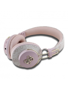 Guess PU 4G metalllogotyp ENC trådlös hörlur Rosa