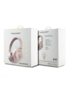 Guess PU 4G metalllogotyp ENC trådlös hörlur Rosa