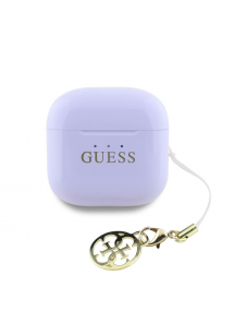 Guess Classic Logo Charm TWS Trådlösa hörlurar Lila