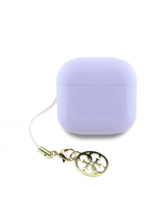 Guess Classic Logo Charm TWS Trådlösa hörlurar Lila