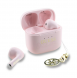 Guess Classic Logo Charm TWS Trådlösa hörlurar Rosa