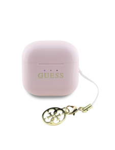 Guess Classic Logo Charm TWS Trådlösa hörlurar Rosa