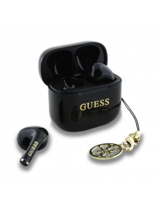 Guess Classic Logo Charm TWS Trådlösa hörlurar Svart