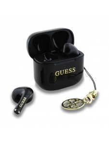 Guess Classic Logo Charm TWS Trådlösa hörlurar Svart