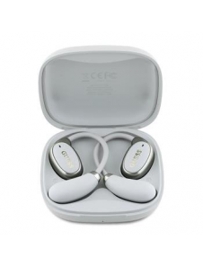 Guess Satin Classic Logo OWS trådlösa hörlurar Vit