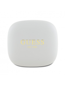Guess Satin Classic Logo OWS trådlösa hörlurar Vit
