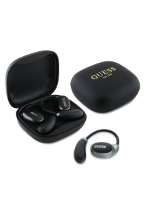 Guess Satin Classic Logo OWS trådlösa hörlurar Svart