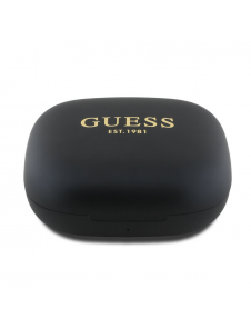 Guess Satin Classic Logo OWS trådlösa hörlurar Svart