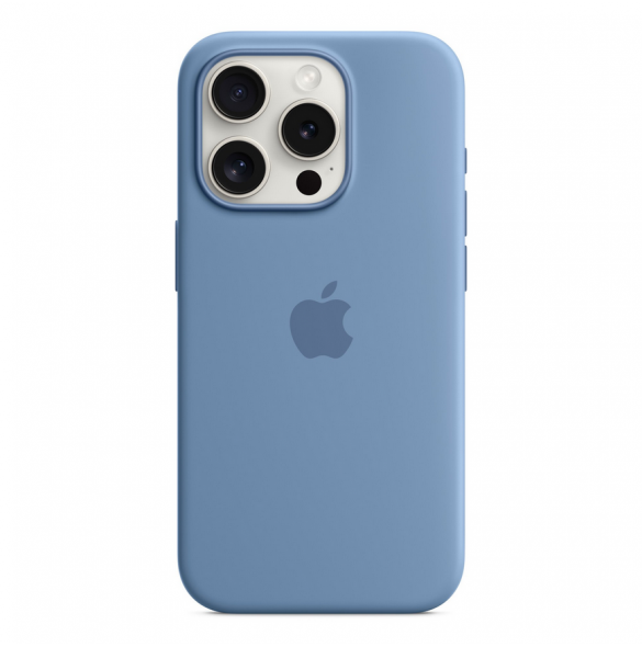 MT1L3FE/A Apple Silikon Magsafe Skal till iPhone 15 Pro Winter Blue