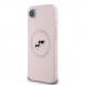 Karl Lagerfeld flytande silikon K&CH Heads MagSafe-fodral till iPhone 16e Rosa