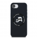 Karl Lagerfeld flytande silikon K&CH Heads MagSafe-fodral till iPhone 16e Svart