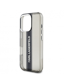 Karl Lagerfeld IML Stripe Logo Fodral till iPhone 16 Pro Svart