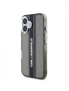 Karl Lagerfeld IML Stripe Logo Fodral till iPhone 16 Svart