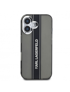 Karl Lagerfeld IML Stripe Logo Fodral till iPhone 16 Svart