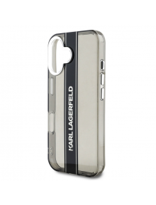 Karl Lagerfeld IML Stripe Logo Fodral till iPhone 16 Svart