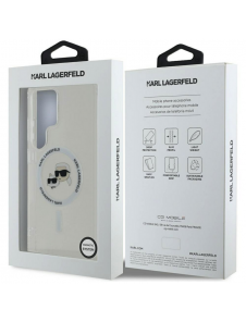 Karl Lagerfeld IML K&CH Heads MagSafe Fodral till Samsung Galaxy S25 Ultra Transparent