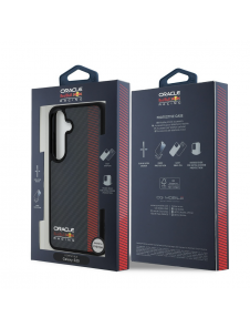 Red Bull Carbon Powerbar MagSafe Fodral till iPhone Samsung Galaxy S25+ Svart