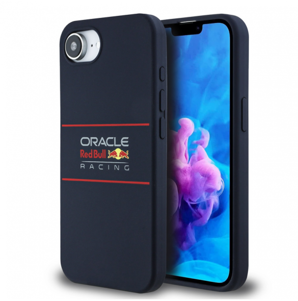 Red Bull Silikon horisontell logotyp MagSafe för iPhone 16e Navy