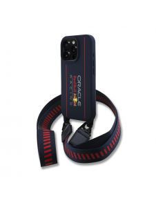 Red Bull Silikon Vertikal Logo MagSafe Fodral + Crossbody-rem för iPhone 16 Pro Max Navy