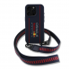 Red Bull Silikon Vertikal Logo MagSafe Fodral + Crossbody-rem för iPhone 16 Pro Max Navy