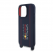 Red Bull Silikon Vertikal Logo MagSafe Fodral + Crossbody-rem för iPhone 16 Pro Max Navy