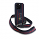 Red Bull Silikon Vertikal Logo MagSafe Fodral + Crossbody-rem för iPhone 16 Pro Navy