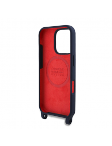 Red Bull Silikon Vertikal Logo MagSafe Fodral + Crossbody-rem för iPhone 16 Pro Navy