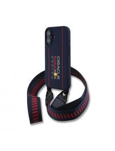 Red Bull Silikon Vertikal Logo MagSafe Fodral + Crossbody-rem för iPhone 16 Navy