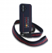 Red Bull Silikon Vertikal Logo MagSafe Fodral + Crossbody-rem för iPhone 16 Navy