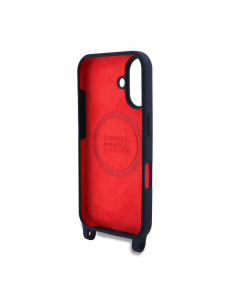 Red Bull Silikon Vertikal Logo MagSafe Fodral + Crossbody-rem för iPhone 16 Navy