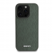 DKNY PU Läder Grid Pattern Magsafe Fodral för iPhone 16 Pro Max Grön