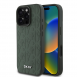 DKNY PU Läder Grid Pattern Magsafe Fodral för iPhone 16 Pro Grön