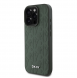 DKNY PU Läder Grid Pattern Magsafe Fodral för iPhone 16 Pro Grön