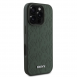 DKNY PU Läder Grid Pattern Magsafe Fodral för iPhone 16 Pro Grön