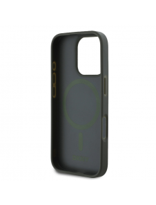 DKNY PU Läder Grid Pattern Magsafe Fodral för iPhone 16 Pro Grön
