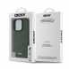 DKNY PU Läder Grid Pattern Magsafe Fodral för iPhone 16 Pro Grön
