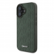 DKNY PU Läder Grid Pattern Magsafe Fodral till iPhone 16 Grön